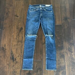 rag & bone Blue Distressed Women Jeans